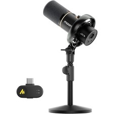 maono PD200W Hybrid Wireless Dynamic Podcast Microphone With Desktop Stand