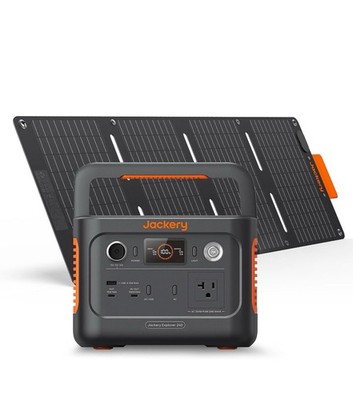 Jackery - Explorer 300 Plus Portable Power Solar Generator + 40W Solar Panel ...