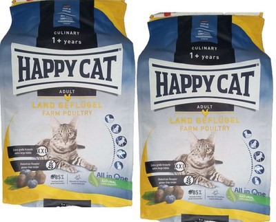 (  6,87 /kg) Happy Cat Adult Culinary mit Land Geflügel Katzenfutter 2 x 4 kg