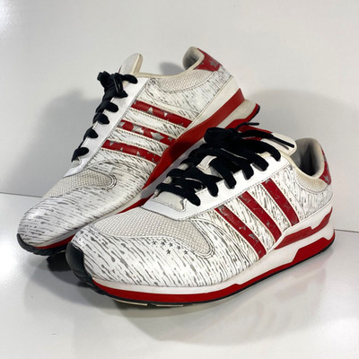 ADIDAS Mens Size 9.5 ZXZ 123 White Silver Red Star Print RARE***READ***