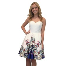 Floral Short Prom Evening Wedding Dress