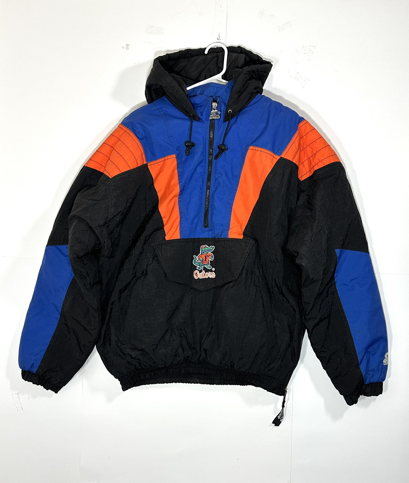 Vintage Florida Gators Starter Jacket Mens Large Blue Albert Pullover Big Logo