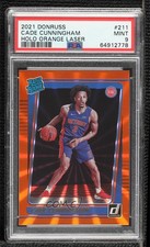 2021 Donruss Rated Rookie Holo Orange Laser Cade Cunningham #211 PSA 9 MINT 3nn