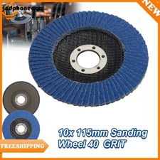 10x Flap Grinding Sanding Disc 4.5" Angle Grinder Wheel Polishing Pad #40 8.63 per disc