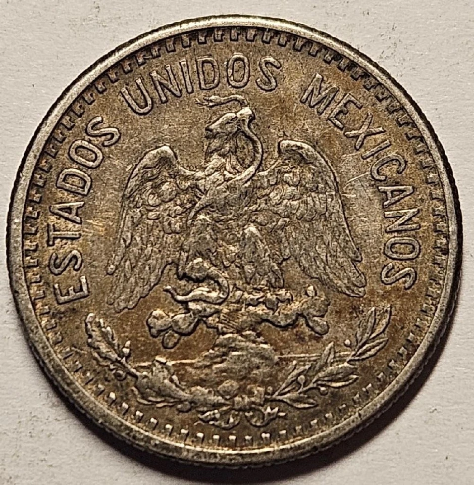 Mexico, 20 Centavos, 1907, Curved 7, Very Fine+, .1286 Ounce Silver - Image 2 of 2