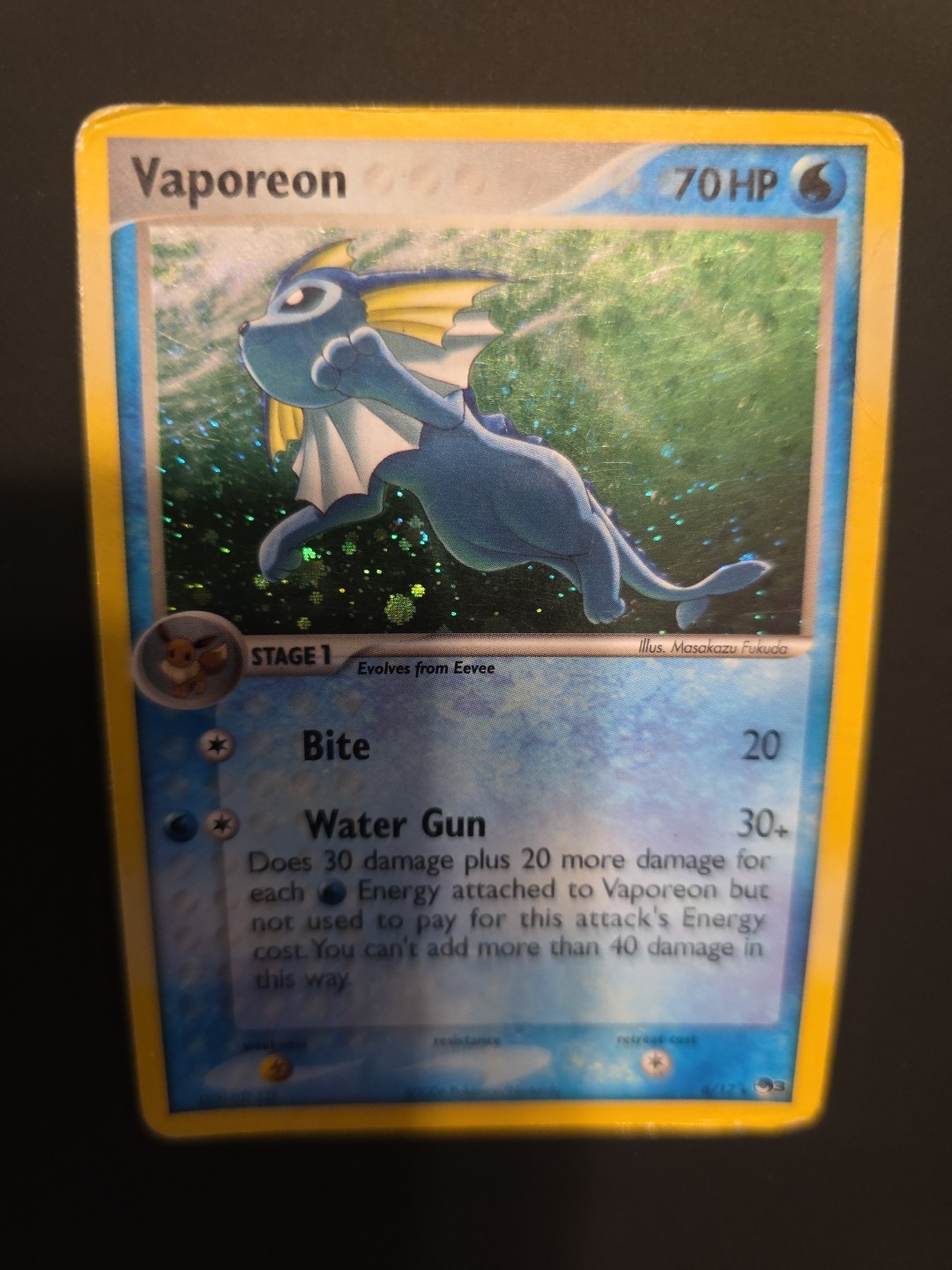 Pokémon Vaporeon Holo Rare TCG Card 6/17