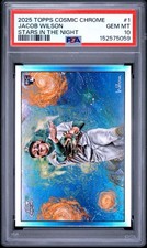 2025 Topps Cosmic Chrome Jacob Wilson Stars In The Night Rookie Card SP PSA 10. rookie card picture