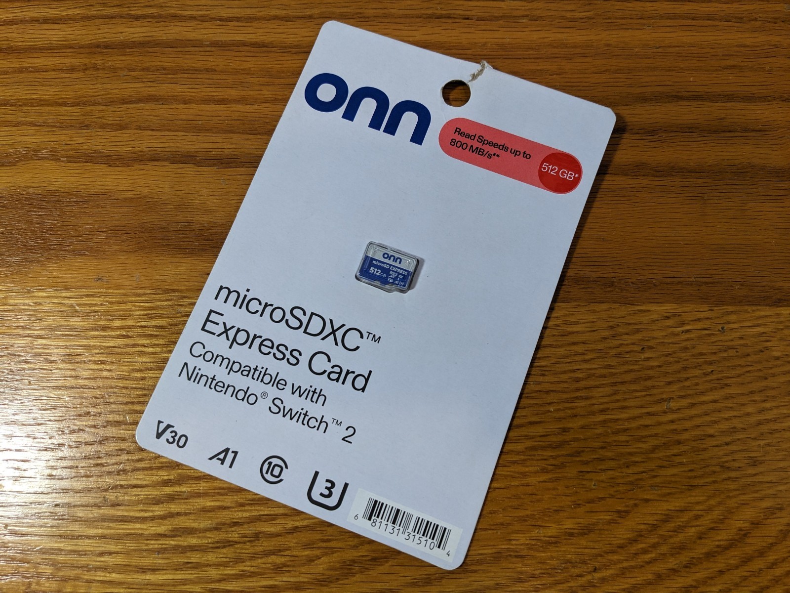 Onn 512GB MicroSD Express Card Nintendo Switch 2 High Speed 800MB/s