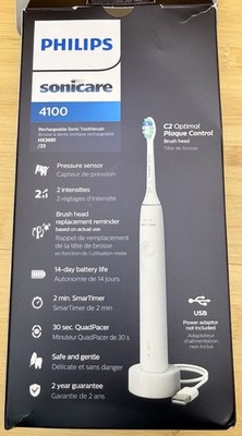 Philips Sonicare 4100 Rechargeable Toothbrush Pressure Sensor White HX3681/23