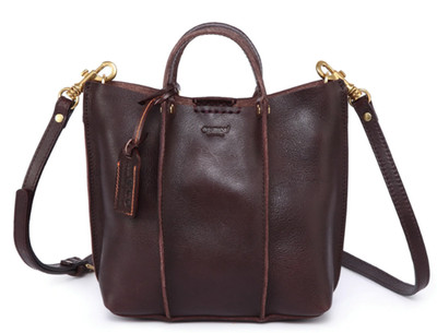 OLD TREND Tote Convertible Crossbody & Snap-in Pouch Spring Hill Brown leather