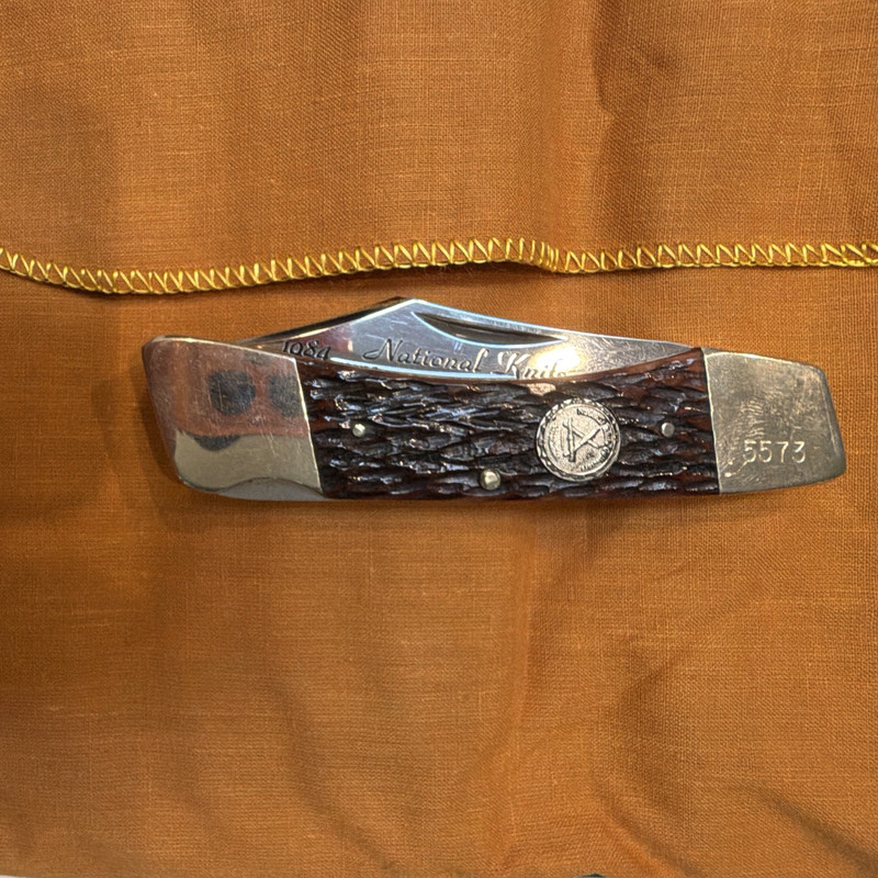 Hen & Rooster Bertram L0461 1-Blade Stainless Stag Handle Point Knife 1984