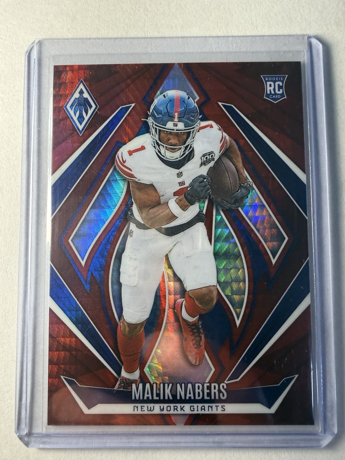 2024 Panini Phoenix Rookies Red Hyper Malik Nabers Rookie #221 /140 Giants