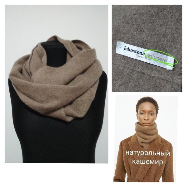Women Johnstons of Elgin Scarf Beige Cashmere One