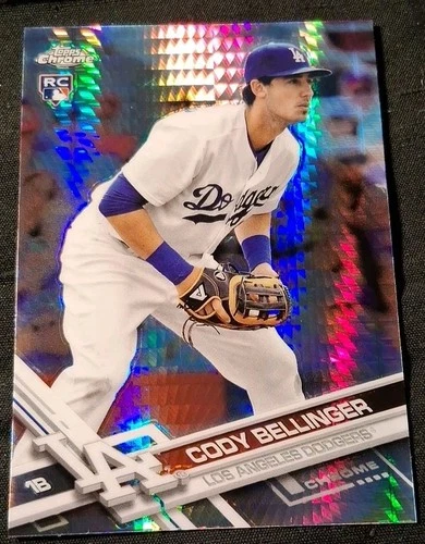 2017 CODY BELLINGER TOPPS CHROME #79 PRISM REFRACTOR ROOKIE CARD DODGERS YANKEES