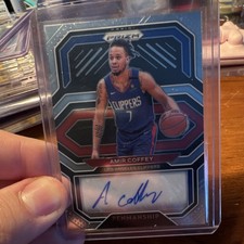 Panini Prizm 2020-21 Amir Coffey Penmanship Auto #PE-AMI Clippers Basketball