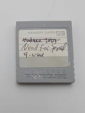 Official Nintendo Gamecube Memory Card 59 Blocks DOL-008 Gray- TESTED