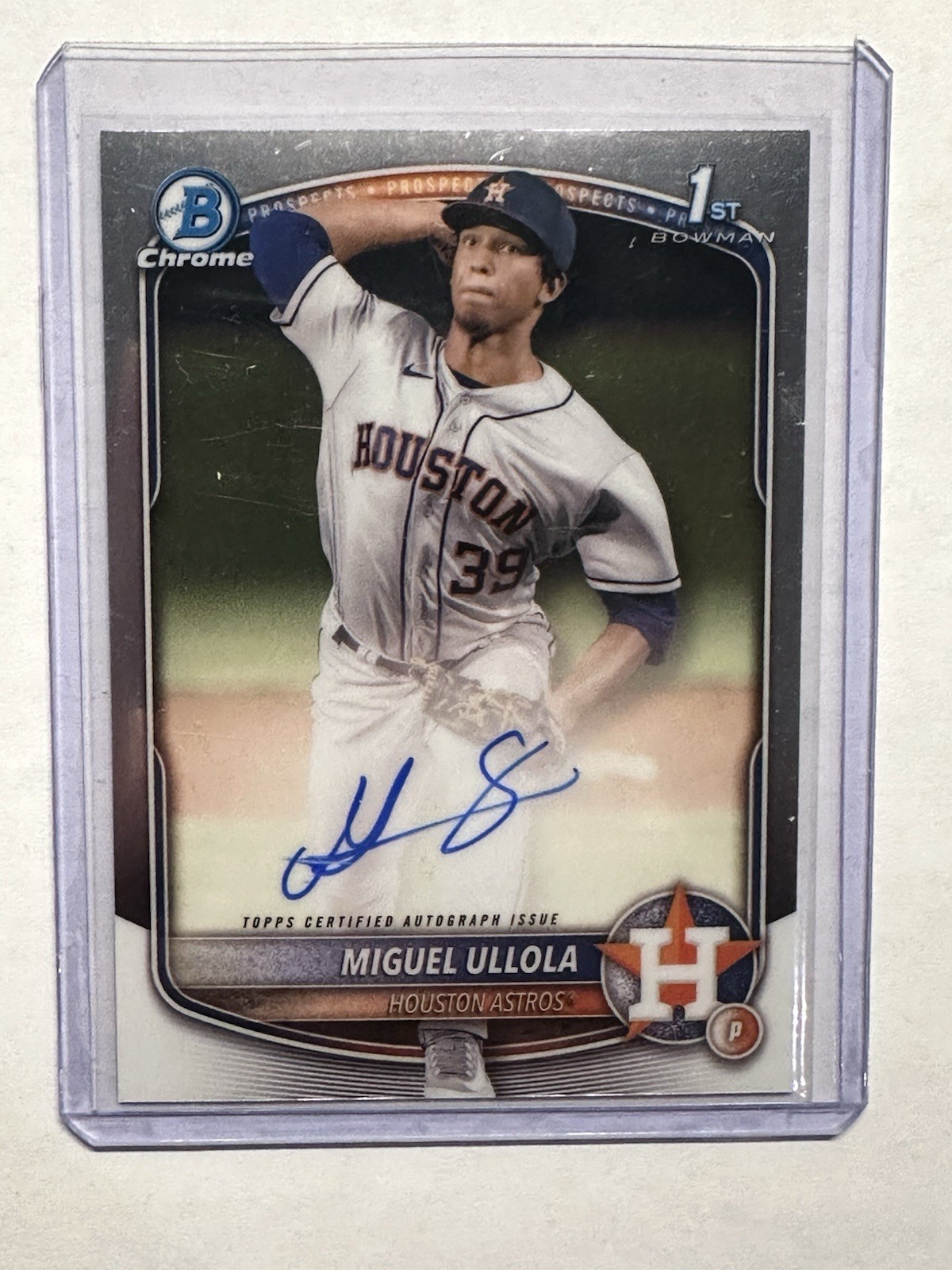 2025 Bowman Chrome Prospect Autographs Miguel Ullola 1st Bowman Auto #CPA-MU
