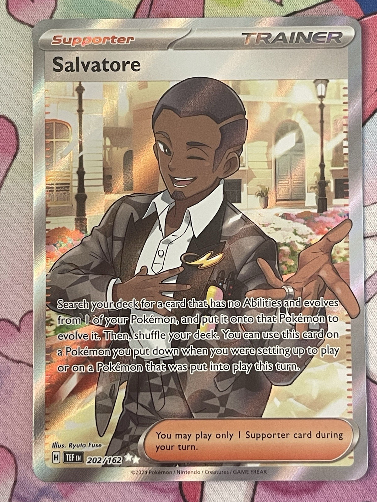 Salvatore 202/162 SV05 Temporal Forces Ultra Rare Pokemon Trading Card - NM