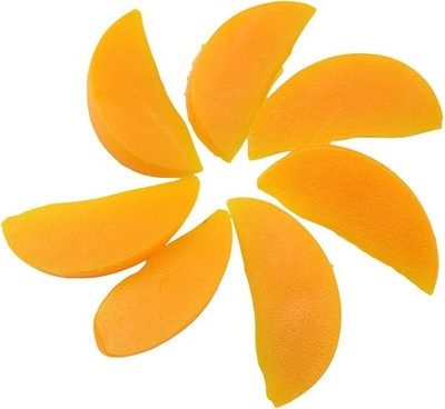 20PCS Artificial Yellow Peach Slice Fake Fruit Slices Home Table Cabinet