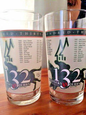 Kentucky Derby 2006 132th Mint Julep Beverage Drinking Glass Winner Barbaro Pair