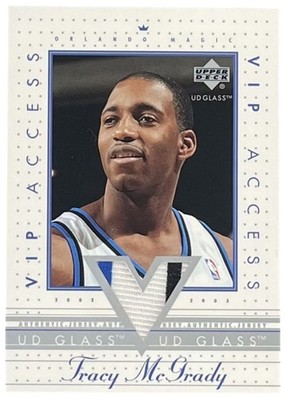 2002 UD Glass VIP Access Jersey #TM-VIP Tracy McGrady Orlando Magic