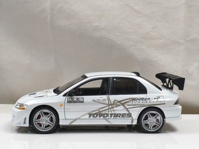 Ertl 1/18 Mitsubishi Lancer Evo VII 7 White Tokyo Drift Joy Ride