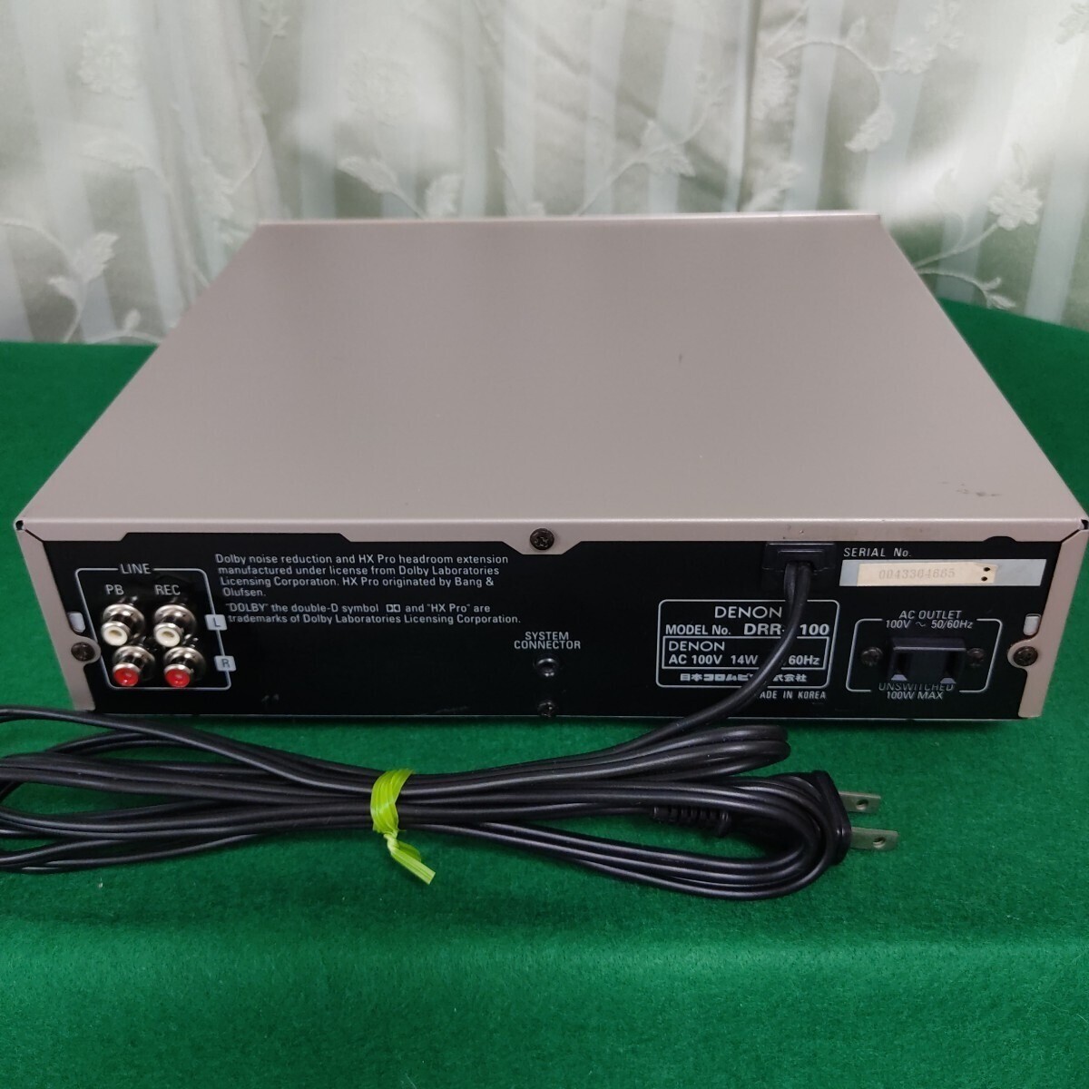 DENON DRR-F100 Cassette Deck Maintenance completed, working well