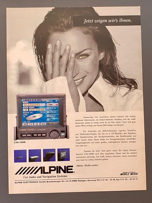 Alpine Car Audio Navogation Autoradio Oldtimer 1997 Vintage Ad Werbung Reklame
