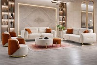 LuxuriöSes WeißEs Wohnzimmer-Set 3+3+1+1-Sitzer Stilvolles Sofa Sessel 4 Teile