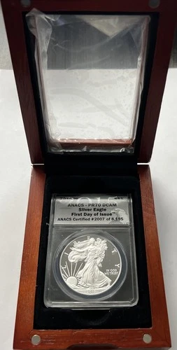 2015 West Point $1 Silver American Eagle First Day Issue ANACS Proof 70 DCameo