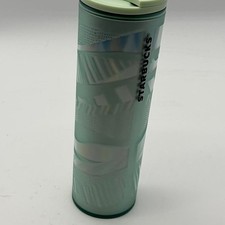 Starbucks green water bottle with geometric pattern EUC