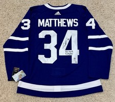 Auston Matthews LE 60 Goals Signed Authentic Leafs NHL Hockey Jersey Fanatics FA