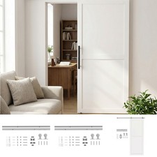 Sliding Door Hardware Kit Heavy Duty 304 Stainless Steel Single Door Track Syste
