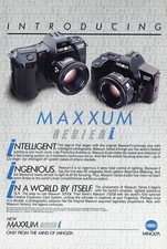 1988 Minolta: Maxxum Series L Vintage Print Ad