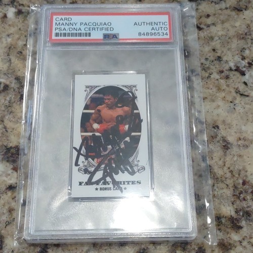 Manny Pacquiao 2011 Fan Favorites Bonus Card Autographed PSA BC1 84896534