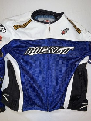 Joe Rocket Blue and White Mesh Motorcycle Jacket size medium 