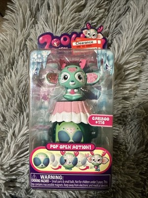NIP Zoobles Cariboo #116 Misty #161 Spin Master Spring To Life Pop Open Action