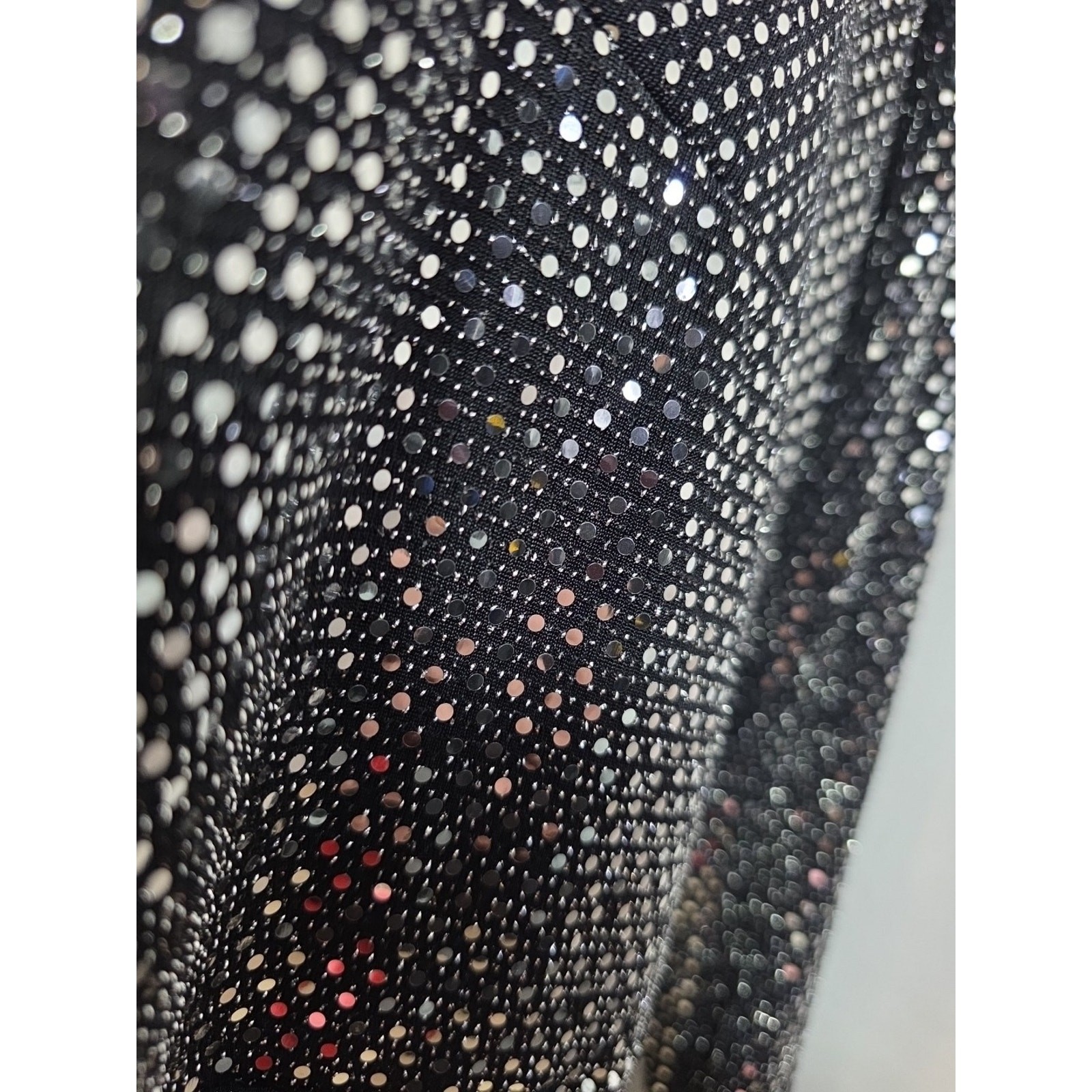 JD Williams Plus Size 32 Sparkly Sequin Top Knot Front Long Sleeve Party Tunic image 7