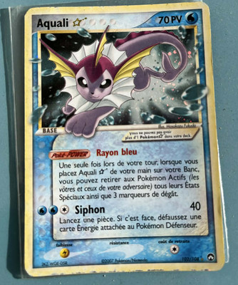 Pokemon Aquali Gold Star   DE - EX Rare Karte - Original