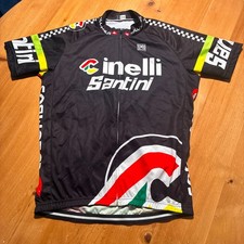 Cinelli Santini Columbus Cycling Jersey Full Zip Black Size XXL