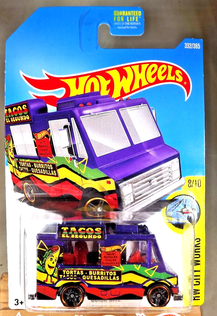 2017 Hot Wheels #332 HW City Works 7/10 QUICK BITE Purple w/Black Pr5 Spokes