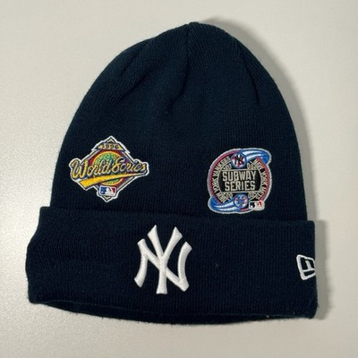 New Era New York Yankees World Series Elements Knit Beanie Hat Navy Blue MLB