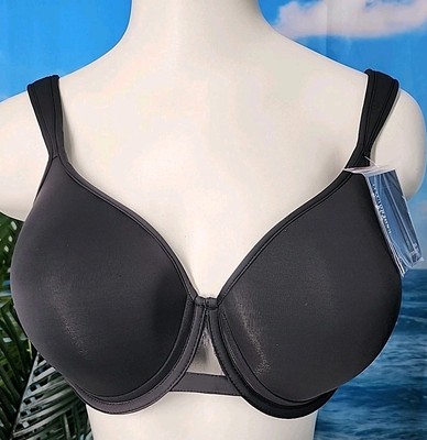 UNDEROUTFIT Ultimate Coverage Bra Underwire Adjustable Straps 42E Black