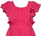NEW Bonnie Jean Girl Size 7 "FUCHSIA PINK PLEATED" Knit Ruffle Sleeve Dress NWT — photo 2
