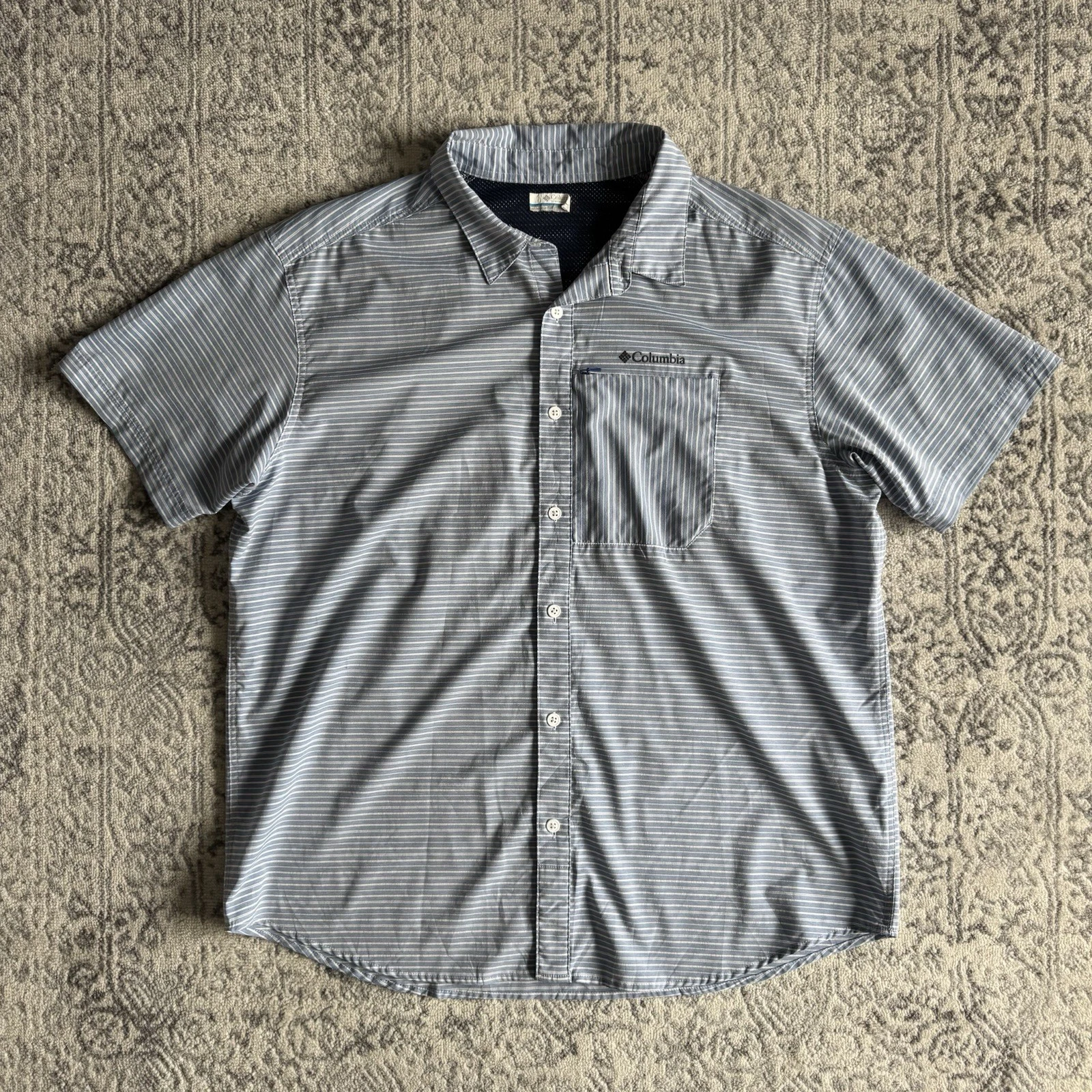 Columbia Sportswear Hiking Striped Lightweight Button Up Short Sleeve Shirt- XL
Opens in a new windo