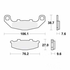 TRW Brake Pads rear 1 Set MCB586 Fit Kawasaki KR 1S 250 1990-1992