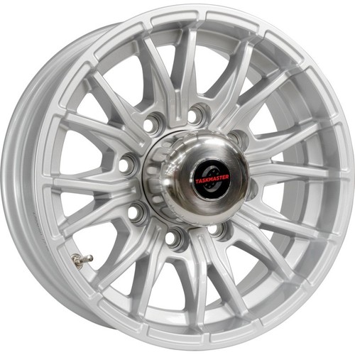 16x6 Trailer Wheel 8x6.5 Silver Machined Heavy Duty Aluminum Trailer Rim