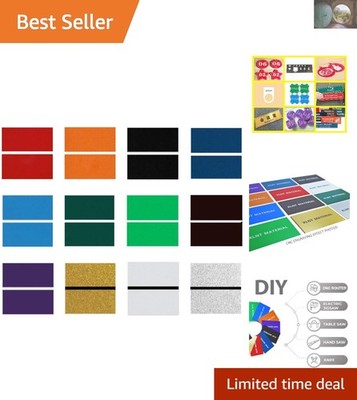 Engraving Blank Materials - 12 Colors, 7'' x 11'' ABS Sheets for Sign Making
