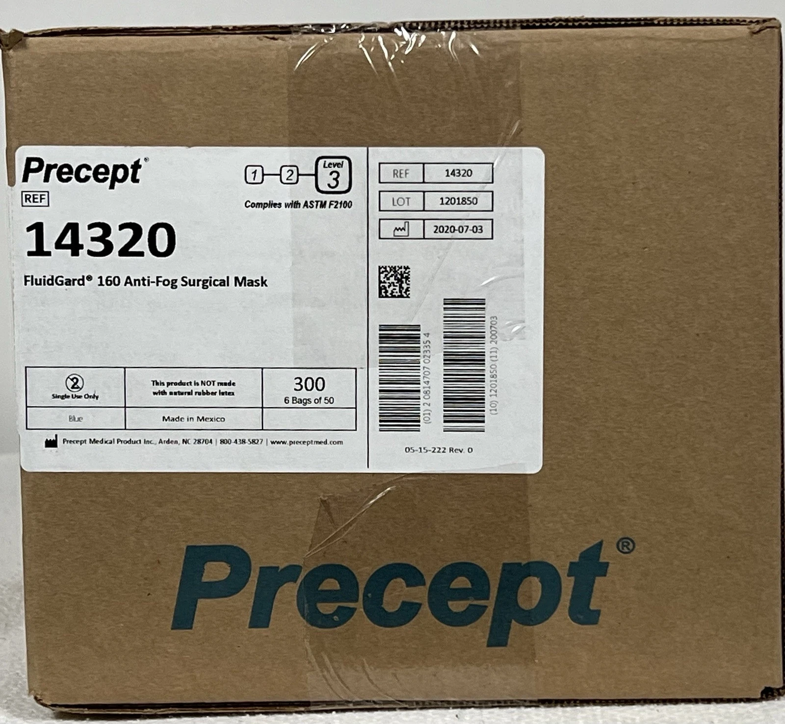 Box Of 300 Precept 14320 Surgical Face Masks- Tie On, Anti Fog, ASTM Lvl 3-Blue
Opens in a new windo