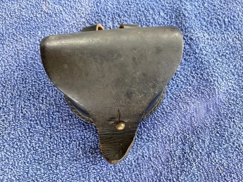 CIVIL WAR RIFLE MUSKET CAP BELT POUCH-BROWN LEATHER